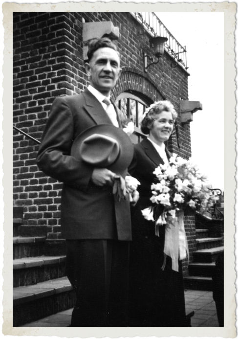 Huwelijksfoto Luitzen Eerhard en Cornelia Doornheim