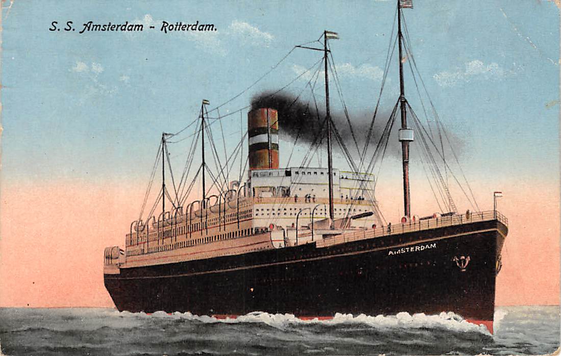 Stoom Schip Amsterdam van Holland America Line.